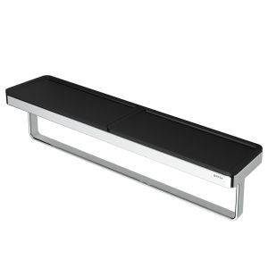 Geesa Frame 918853-02-06-420 handdoekrek met planchet chroom/ zwart