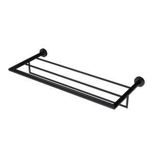 Geesa Nemox Black 916552-06 handdoekrek met planchet 60 cm mat zwart