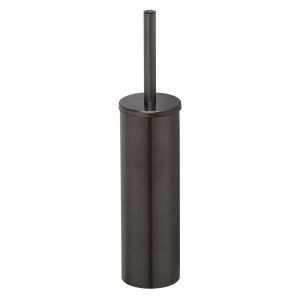 Geesa Nemox Brushed Metal Black 916511-09 toiletborstelhouder (witte borstelkop) zwart metaal geborsteld