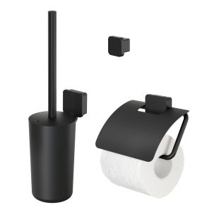 Geesa Topaz Black 917900-06-115 toilet accessory set black