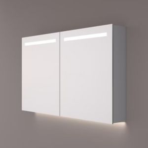 Hipp Design SPK 52080 luxe spiegelkast met horizontale LED banen en indirecte LED onder 80x70x14cm