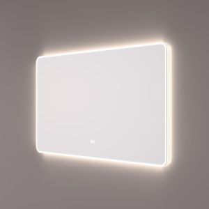 Hipp Design SPV 16010 KW spiegel met afgeronde hoeken en met directe en indirecte LED verlichting rondom 80x70x3cm