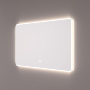 Hipp Design SPV 16030 KW spiegel met afgeronde hoeken en met directe en indirecte LED verlichting rondom 120x70x3cm