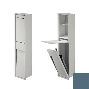 Inda MY Secret A8085CAV Unterputznische mit Toilettenpapierhalter und Toilettenbürstenhalter 190x860mm matt avio
