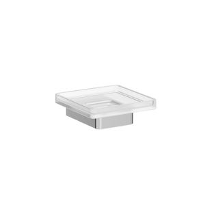 Inda Indissima A88110NS21 soap holder with glass dish stainless steel brushed/satinized glass