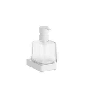 Inda Indissima A88120WM21 zeepdispenser met glazen flacon mat wit/ gesatineerd glas