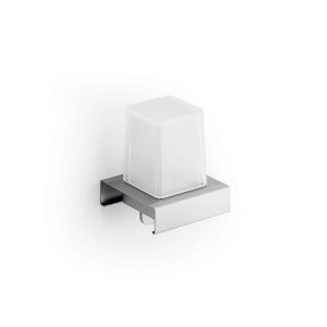 Inda Indissima A8867MNE04 zeepdispenser met hendel module 100mm mat zwart/ fumé glas
