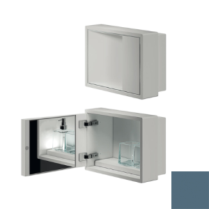 Inda MY Secret A80760AV Einbaunische mit Becherhalter, Seifenspender und Spiegel 350x260mm matt avio