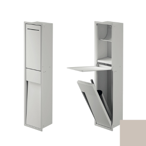Inda MY Secret A8085CAX Unterputznische mit Toilettenpapierhalter und Toilettenbürstenhalter 190x860mm matt avorio