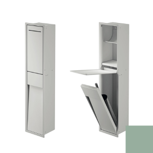 Inda MY Secret A8085CGD Einbaunische mit Toilettenpapierhalter und Toilettenbürstenhalter 190x860mm matt giada