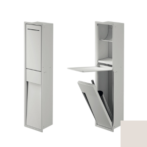 Inda MY Secret A8085CMP Einbaunische mit Toilettenpapierhalter und Toilettenbürstenhalter 190x860mm matt perla