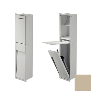 Inda MY Secret A8085CTL Unterputznische mit Toilettenpapierhalter und Toilettenbürstenhalter 190x860mm matt terra di luna