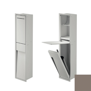 Inda MY Secret A8085CVN Einbaunische mit Toilettenpapierhalter und Toilettenbürstenhalter 190x860mm matt avana
