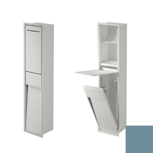 Inda MY Secret A8085DAQ Unterputznische mit Toilettenpapierhalter und hygienisch Dusche 190x860mm matt acquamarina