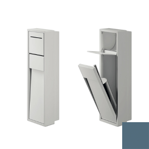 Inda MY Secret A8086AAV Unterputznische mit Toilettenpapierhalter und Toilettenbürstenhalter 190x660mm matt avio