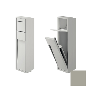 Inda MY Secret A8086AST Unterputznische mit Toilettenpapierhalter und Toilettenbürstenhalter 190x660mm matt seta