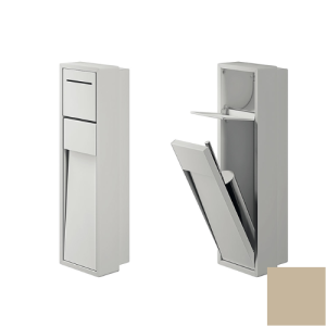 Inda MY Secret A8086ATL Einbaunische mit Toilettenpapierhalter und Toilettenbürstenhalter 190x660mm matt terra di luna