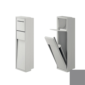 Inda MY Secret A8086ATN Unterputznische mit Toilettenpapierhalter und Toilettenbürstenhalter 190x660mm matt titanio