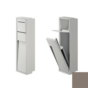 Inda MY Secret A8086AVN Einbaunische mit Toilettenpapierhalter und Toilettenbürstenhalter 190x660mm matt avana