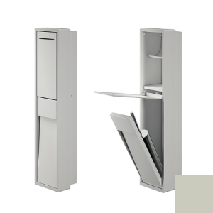 Inda MY Secret A8086CCE Einbaunische mit Toilettenpapierhalter und Toilettenbürstenhalter 190x860mm matt zementiert