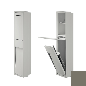 Inda MY Secret A8086CCX Unterputznische mit Toilettenpapierhalter und Toilettenbürstenhalter 190x860mm matt creta