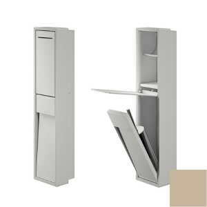 Inda MY Secret A8086CTL Unterputznische mit Toilettenpapierhalter und Toilettenbürstenhalter 190x860mm matt terra di luna