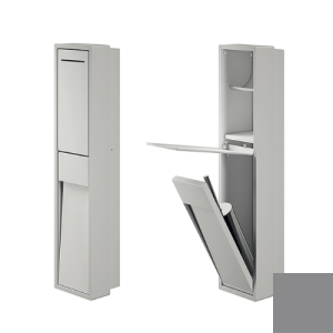 Inda MY Secret A8086CTN Unterputznische mit Toilettenpapierhalter und Toilettenbürstenhalter 190x860mm matt titanio