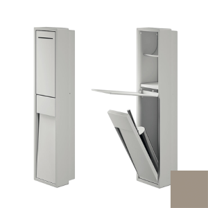 Inda Toilettenpapierhalter MY Secret A8086CVS Unterputznische mit und Toilettenbürstenhalter 190x860mm matt visone