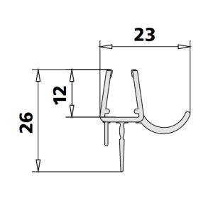 Kermi 2534047 set spatwaterdichtingen 2 x 55cm - 6mm