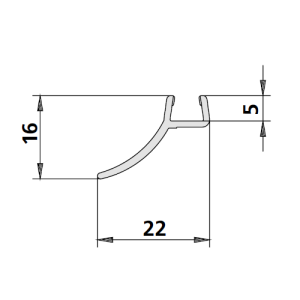 Kermi 2534090 wall seal vertical 200cm