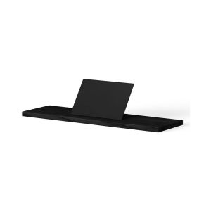 Looox Bath Collection WBSHELFBL69MZ badplank 69 cm massief eiken zwart met inzet mat zwart