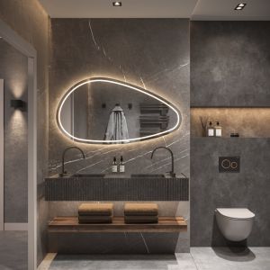 Phantom Mirrors Serie 010 010.100.65 organische LED spiegel, 100x65 cm  met directe en indirecte led rondom