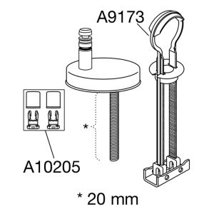 Pressalit Chilli - Comfort D2 DK4999 verstellbar Scharnier, Aufsatz Chrom (2er Set)