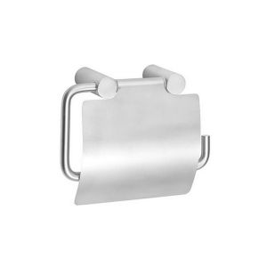 Pressalit Choice Q30220 toilet roll holder with flap brushed steel