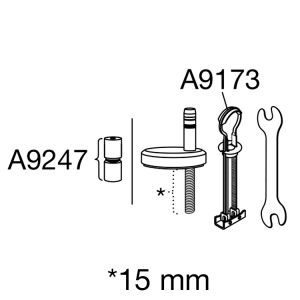 Pressalit Connexion DM4999 combi Scharnier, Aufsatzmontage Chrom (2er Set)