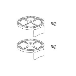 Pressalit T9807 stabilisatie buffers met schroef wit