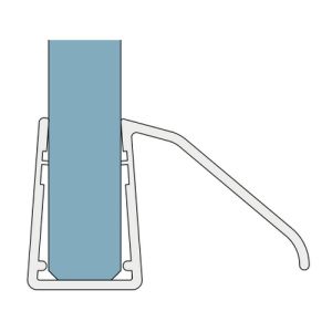 San4U Sealday SD237-100 afdichtprofiel voor onderkant douchedeur, 100cm, 8-10mm