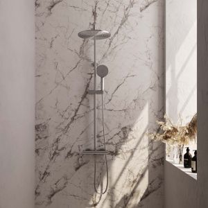 Brauer Edition 5-NG-007-4 body thermostatic rain shower SET 04 stainless steel brushed PVD