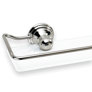 Decor Walther Classic 0512030 CL GKH R planchetdragers gepolijst nikkel (2 stuks met reling, zonder glasplaat)