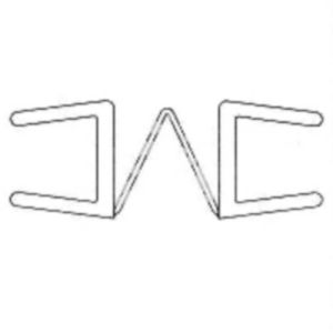 Artweger Twinline 1 TLZ203 lekstrip scharnierzijde