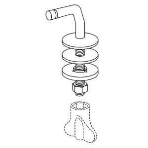 Pressalit B33P999 Magnum set vaste scharnieren chroom