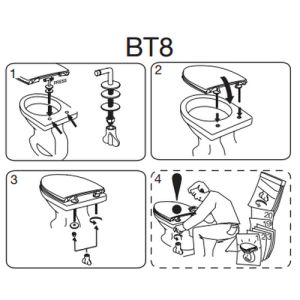 Pressalit 300 548000-BT8999 toiletzitting met deksel wit