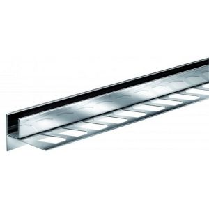 Blanke Aqua Keil Glas 193280B148R glas afsluitprofiel 1480x42mm rechts RVS geborsteld