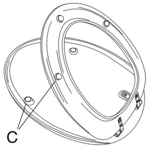 Villeroy en Boch Amadea 88100161 set vaste scharnieren chroom