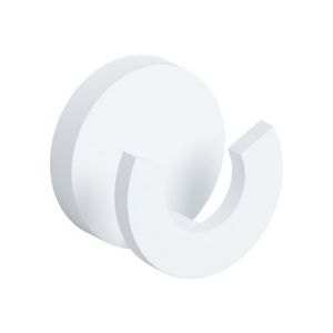 Clou Flat CL090206620 dubbele kledinghaak mat wit