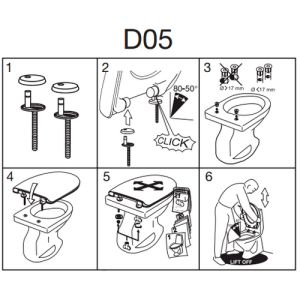 Pressalit Scandinavia PLUS 758000-D05999 toilet seat with cover white