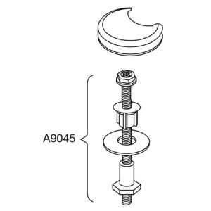 Pressalit D17999 300 Compact set verstelbare scharnieren chroom *niet meer leverbaar*