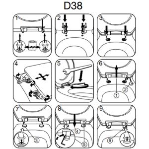 Pressalit 3 684001-D38999 toilet seat with cover black