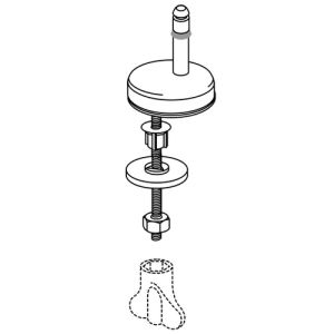 Pressalit 720 - 722 - Basic Line - UNI D74999 set verstelbare scharnieren chroom
