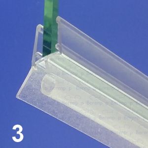 Exa-Lent Universal DS031008 - G08177100 helder doucheprofiel 1 flapje 1 rondje 100cm - 8mm